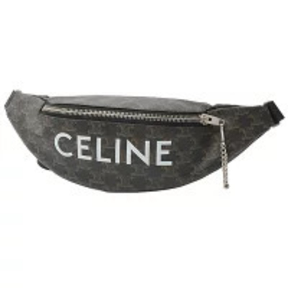 Celine Body Bum Crossbody Belt Bag Triomphe Black Brown